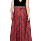 SL Fashions Women's Plaid Belted A Line Gown Black Size 18