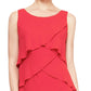 SL Fashions Women's Tiered Chiffon Dress Red Size 18