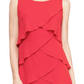 SL Fashions Women's Tiered Chiffon Dress Red Size 18