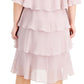 SL Fashions Women's Beaded Tiered Cape Dress Purple Size 22W