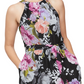 SL Fashions Women's Belted Halter Maxi Dress Black Size 12