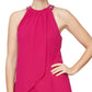 SL Fashions Women's Beaded Halter Dress Pink Size 16 Petite