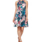 SL Fashions Women's Floral Knee Halter Dress Green Size 12