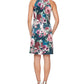 SL Fashions Women's Floral Knee Halter Dress Green Size 12