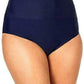 Island Escape Women's High Waist Tummy Control Top Bikini Bottoms Swimsuit Blue Size 10
