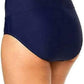 Island Escape Women's High Waist Tummy Control Top Bikini Bottoms Swimsuit Blue Size 10