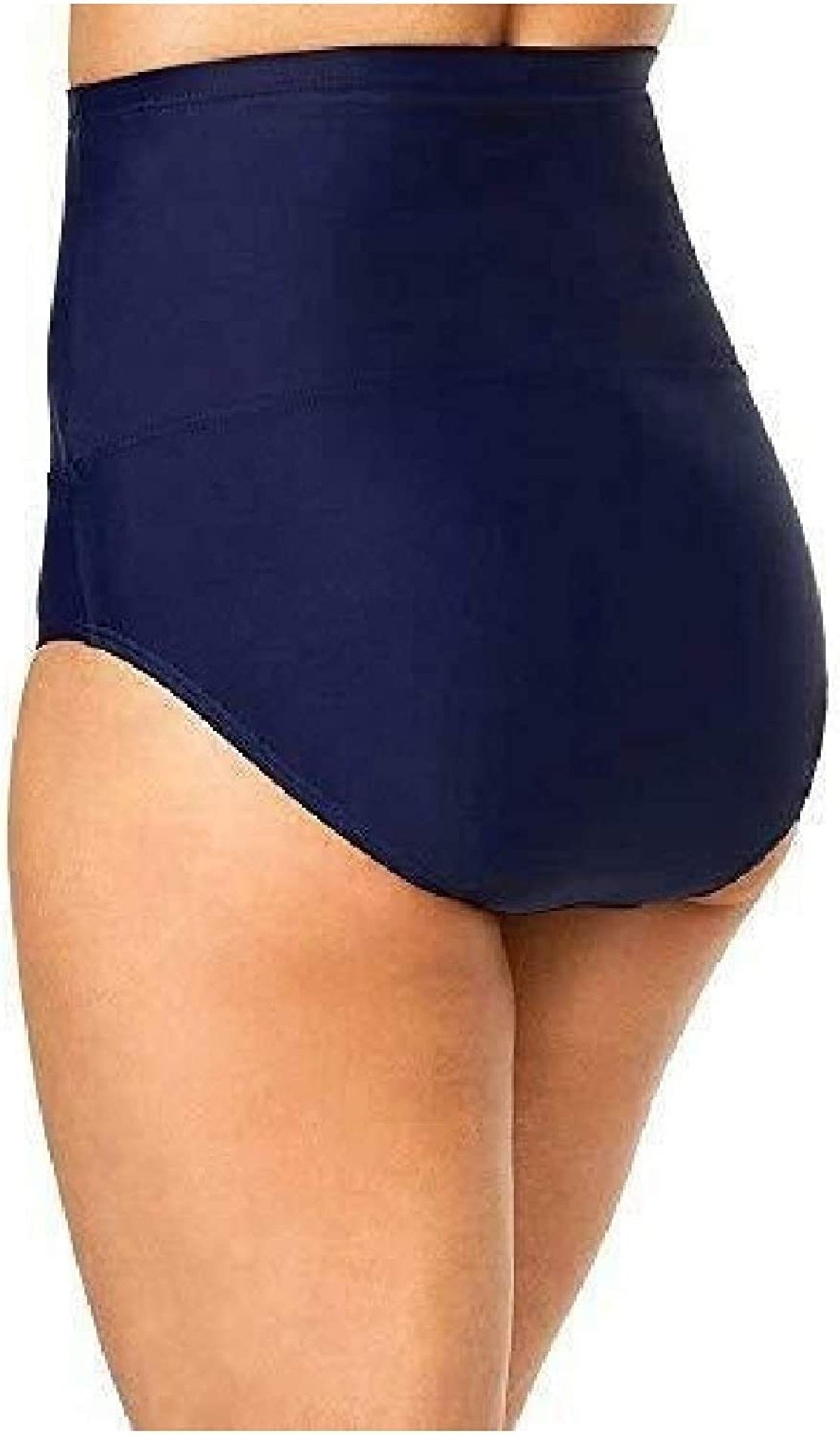 Island Escape Women's High Waist Tummy Control Top Bikini Bottoms Swimsuit Blue Size 10