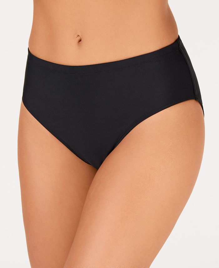 Island Escape Women's Bikini Bottoms Swimsuit Black Size 12