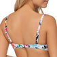 Island Escape Women's Honey Bloom Gemini Twist Front Bikini Top Swimsuit Black Size 8