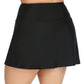 Island Escape Women's Plus TummyControl Swim Skirt wimsuit Blue Size 18W