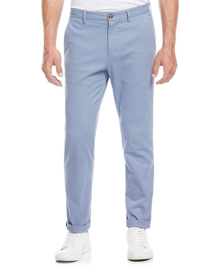 Perry Ellis Men's Flat Front Chino Pants Blue Size 38X32