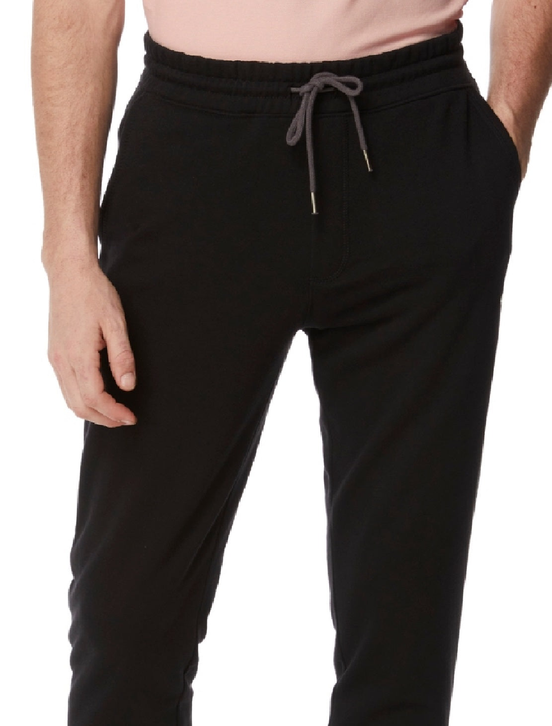 Perry Ellis Men's Flag Embroidered Jogger Pants Black Size XX-Large