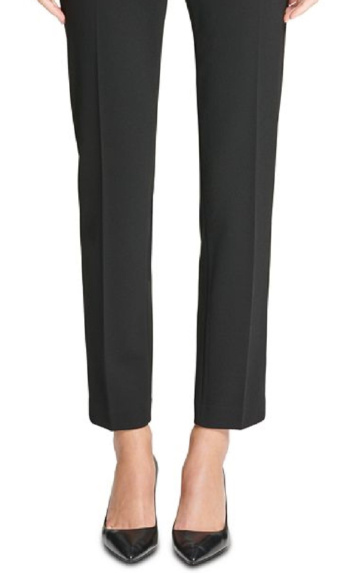 DKNY महिलाओं के स्लिम पैंट काले रंग के साइज़ 4Petite