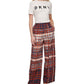 DKNY Women's Plaid Wide Leg Pants Brown Size Small