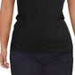 DKNY Women's Boatneck Cap Sleeve Blouse Black Size Medium