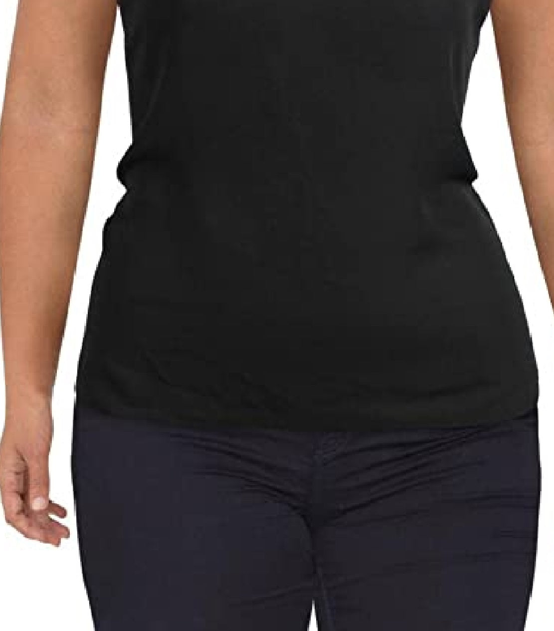DKNY Women's Boatneck Cap Sleeve Blouse Black Size Medium