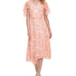 DKNY Women's Floral Print Wrap Dress Pink Size 14