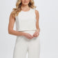 DKNY Women's Grommet Side Detail Jumpsuit White Size 4