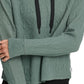 DKNY Women's Jacquard Logo Hoodie Green Size X-Large