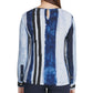 DKNY Women's Long Sleeve Printed Top Blue Size X-Small