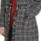 DKNY Women's Tweed Plaid Topper Jacket Black Size 10