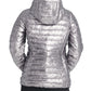 DKNY Women's Pocketed Zip Up Jacket Gray Size Medium