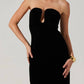 Astr - Arista Sweetheart Velvet Midi Dress