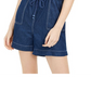 Dollhouse Women's Button Front Chambray Romper Blue- Size M