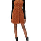 Oat Women's Corduroy Overall Dress Orange Size 0