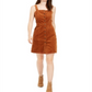 Oat Women's Corduroy Overall Dress Orange Size 0