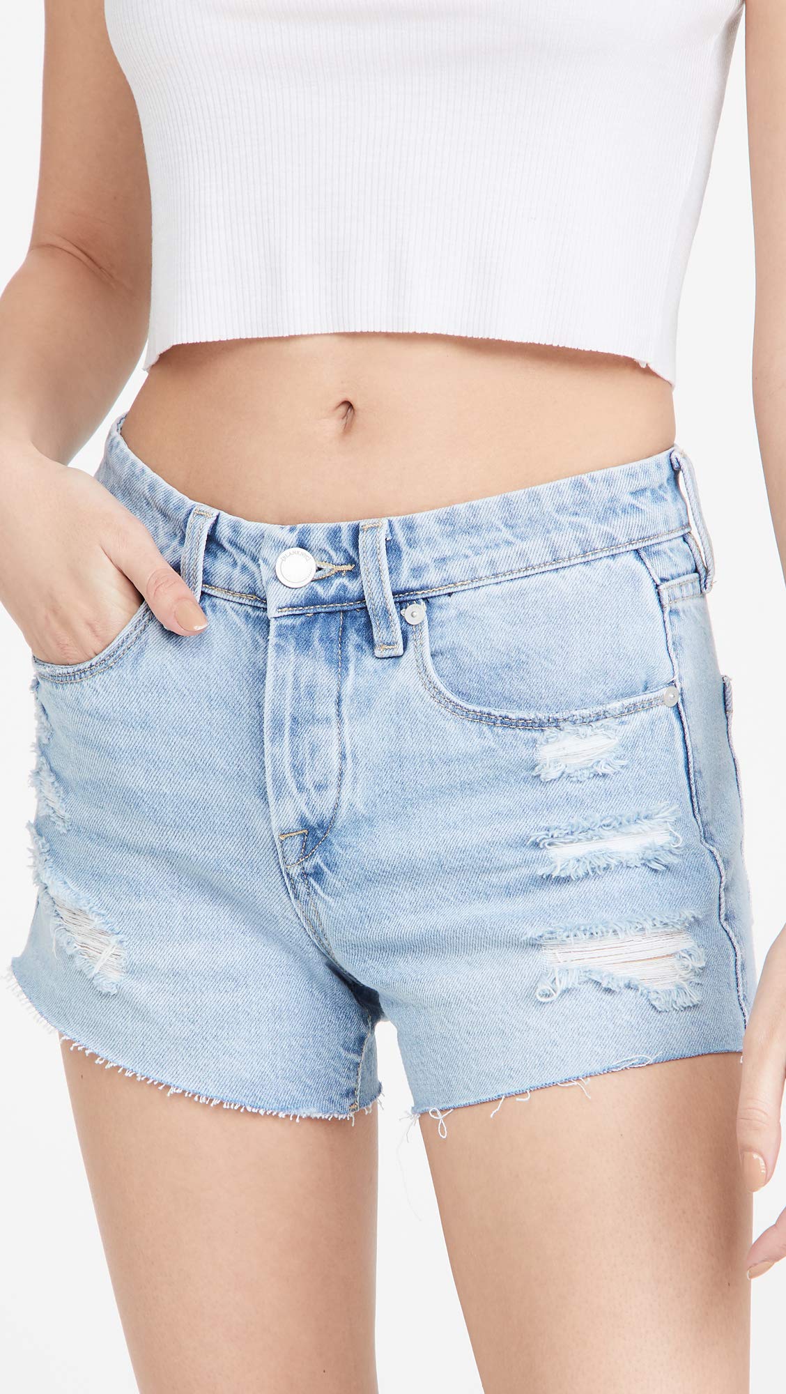 BLANKNYC Women's Read My Lips Indigo Denim Shorts Size 26