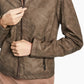 Jou Jou Junior's Faux Leather Jacket Brown Size Medium