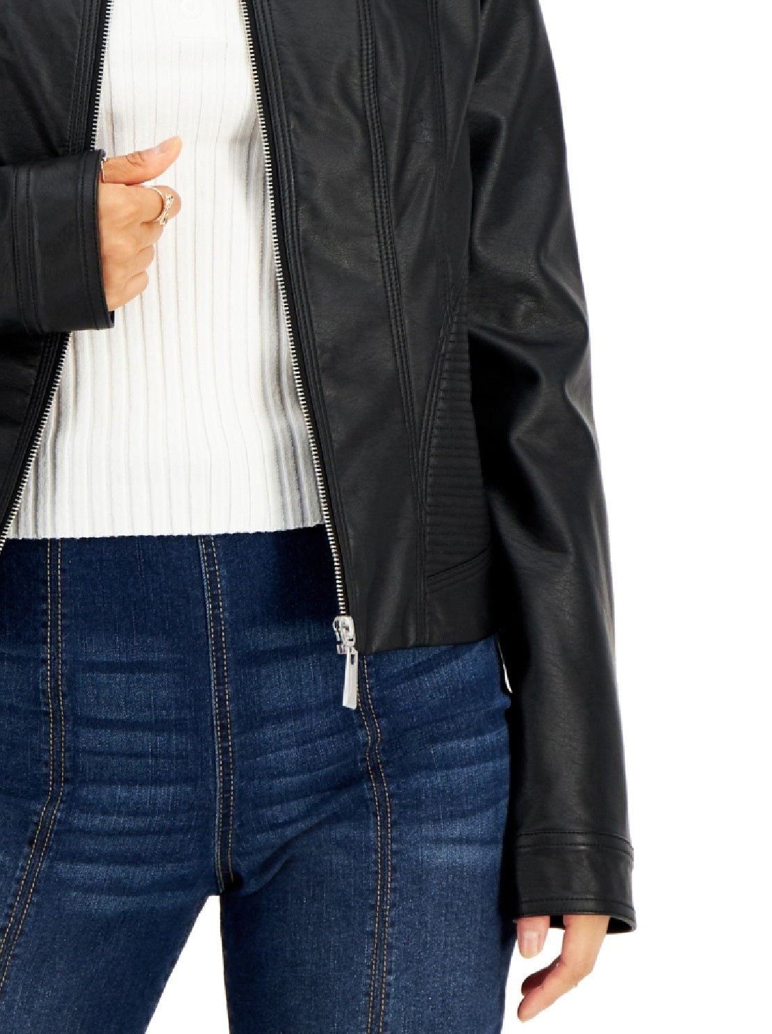 Jou Jou Junior's Faux Leather Jacket Black Size Small