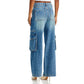 Blanknyc Cargo Jeans in Over Limit Blue