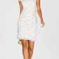 Adrianna Papell Women's Beaded Off The Shoulder Mesh Cocktail Dress White Size 4