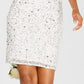 Adrianna Papell Women's Beaded Off The Shoulder Mesh Cocktail Dress White Size 4