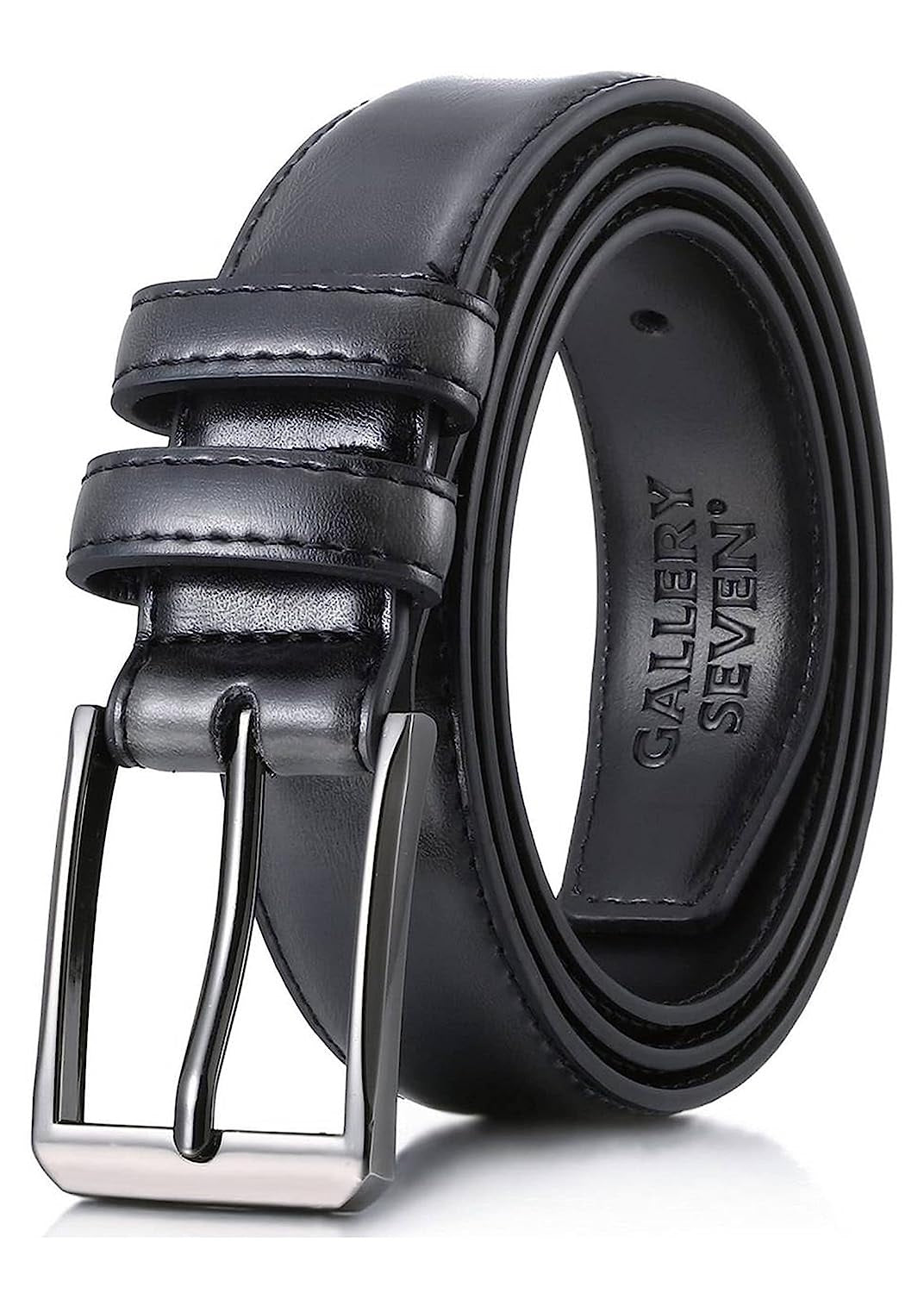 Gallery Seven Men's Belt Leather Dress Black Size 56
