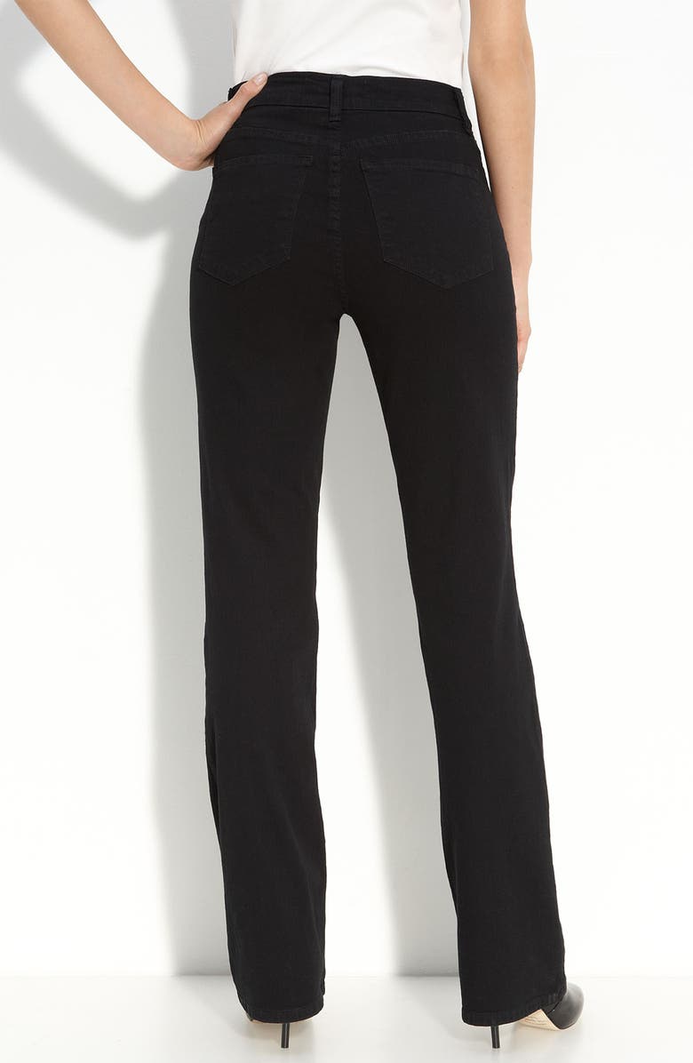 NYDJ Button-Front Barbara Boot Cut Jeans Black Size 16