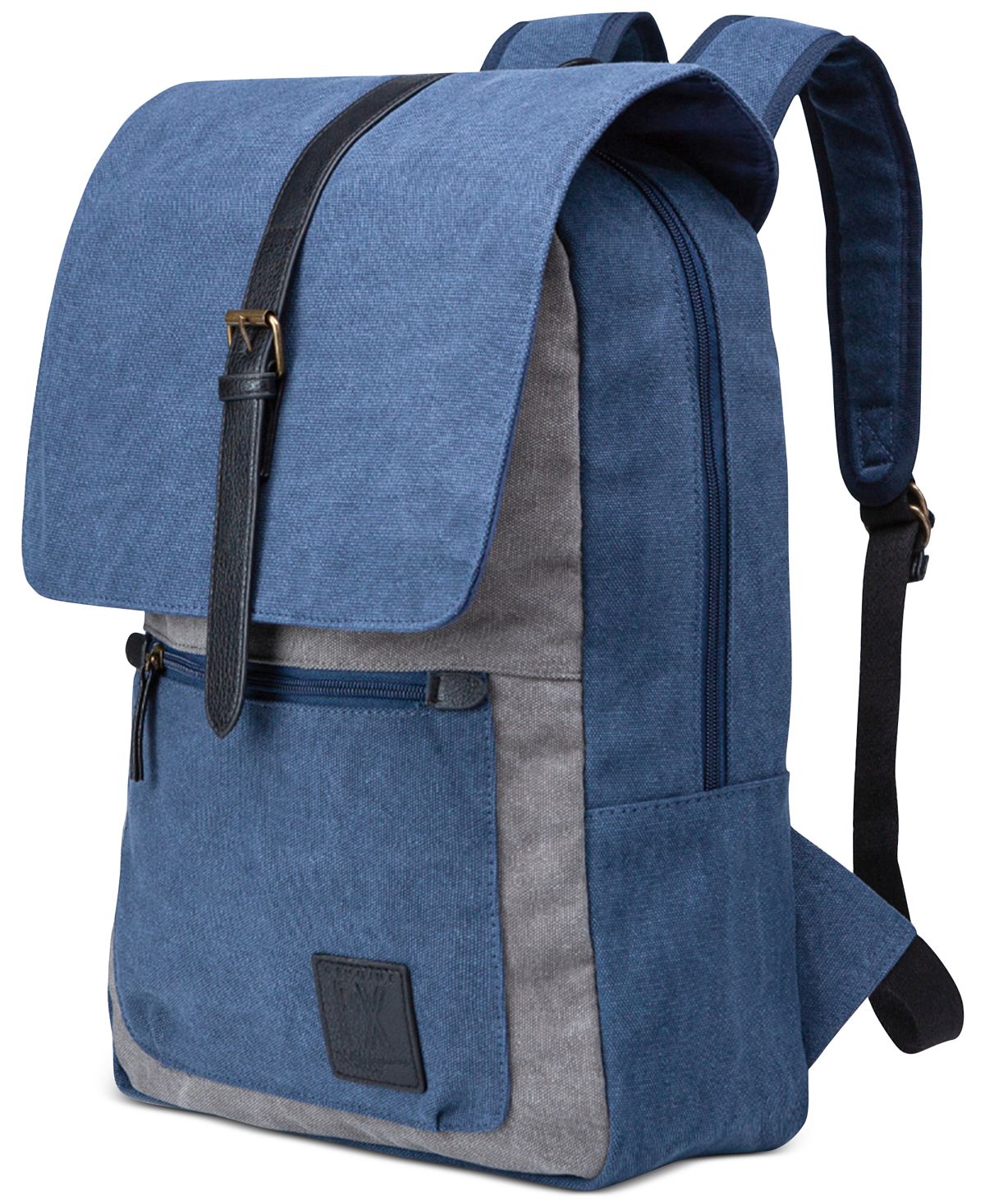 PX Men's Lincoln Two Tone Canvas Backpack Blue Size Regular