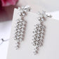 Sterling Silver Drop earring with Simulated Diamonds