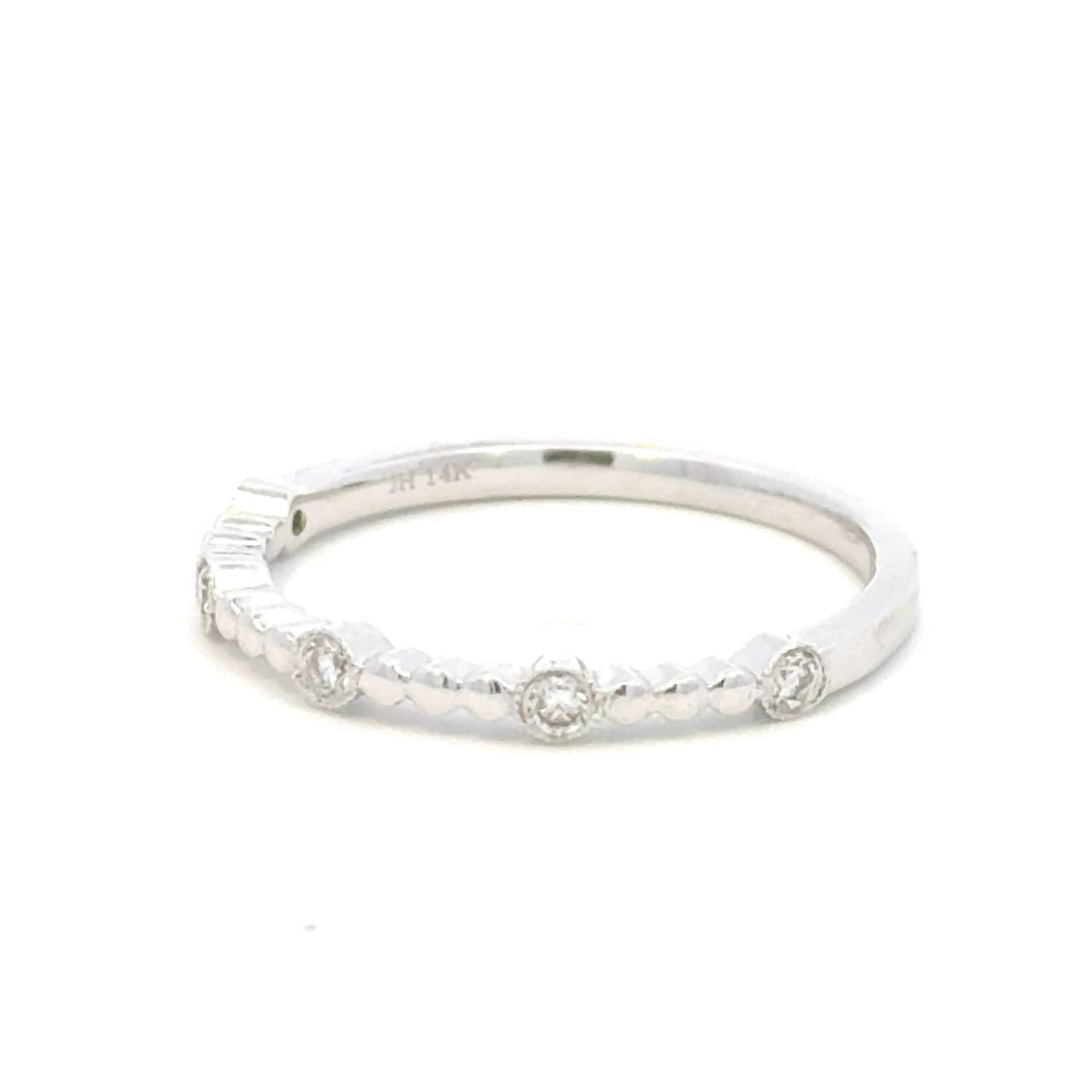 Aamiaa - 0.11 Carat Natural Diamond Art Deco Milgrain Band