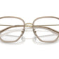 Tory Burch - Women's Transparent Square Non-polarized Eyeglasses