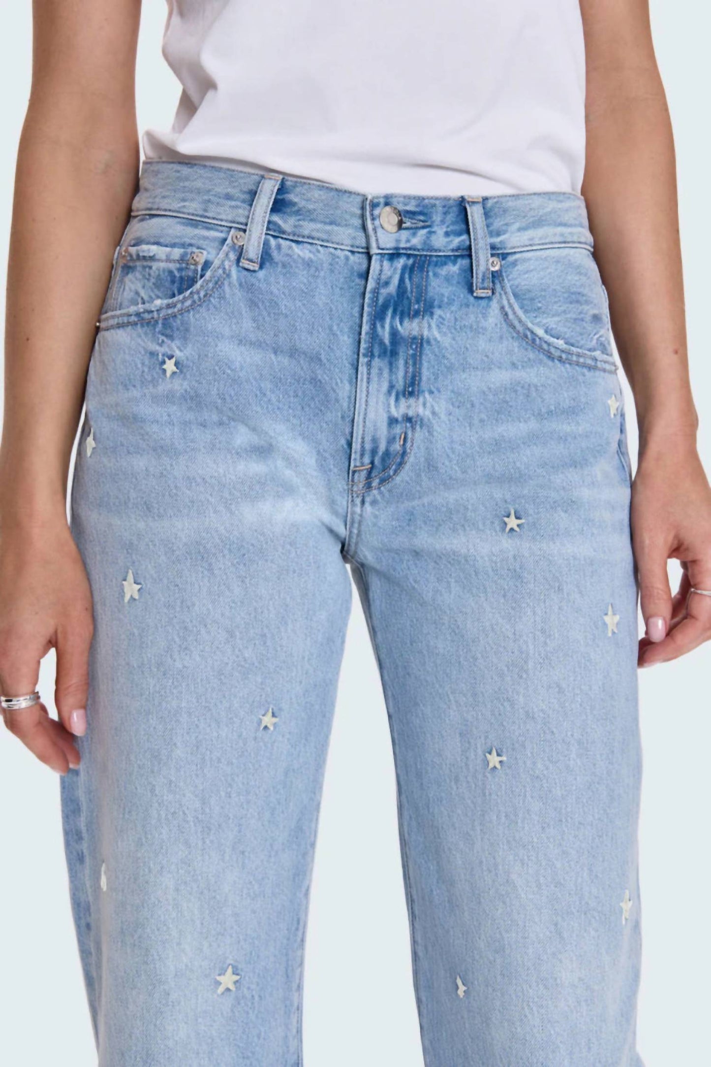 Pistola - Lexi Mid Rise Bowed Straight Jeans