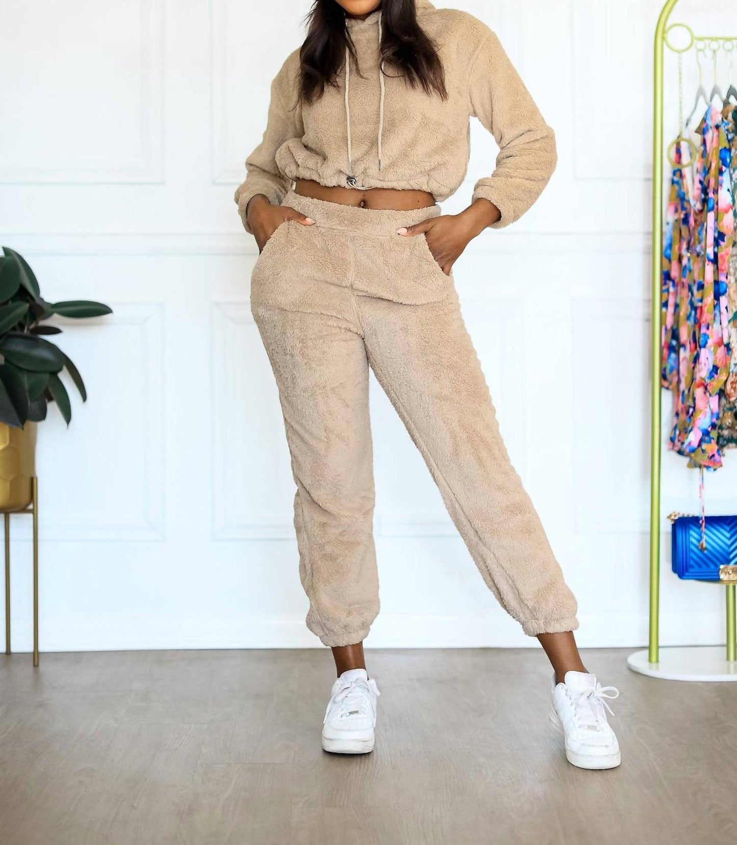 Little Secret Of Mine - Women's Cropped Hoodie Jogger Set