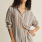 Z Supply - Perfect Striped Linen Button Up Top