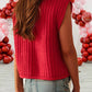 1 The Woman - Solid Textured Knit Buttoned Sweater Vest
