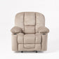 Luxurious Manual Recliner Chair with Skin-Friendly Fabric and Dual Cup Holders