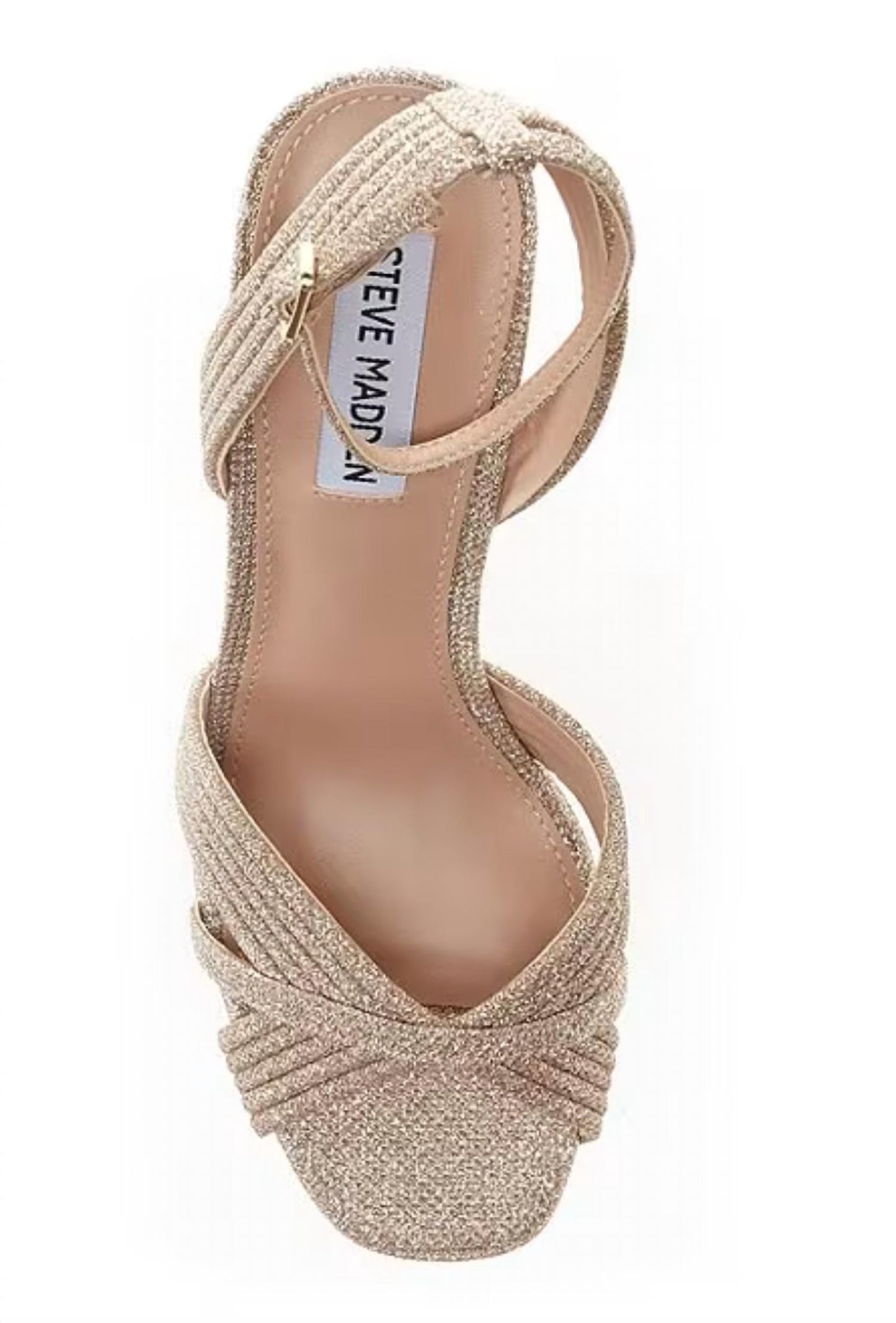 Steve Madden - Women's Ankle Strap Glitter Platform Heel