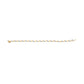 10k Yellow Gold 1.00 Cttw Round-Cut Diamond Floral S-Link 7.50" Bracelet (I-J Color, I2-I3 Clarity)