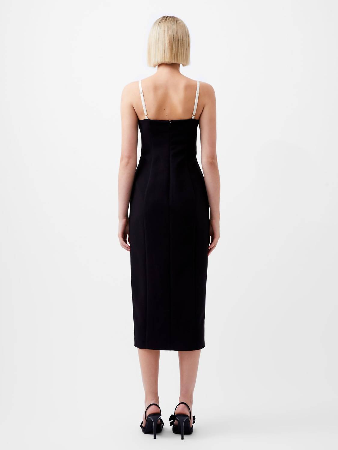 French Connection - Azra Twill Corset Strappy Dress